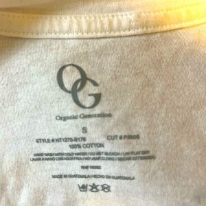 Organic generation small white cropped tee